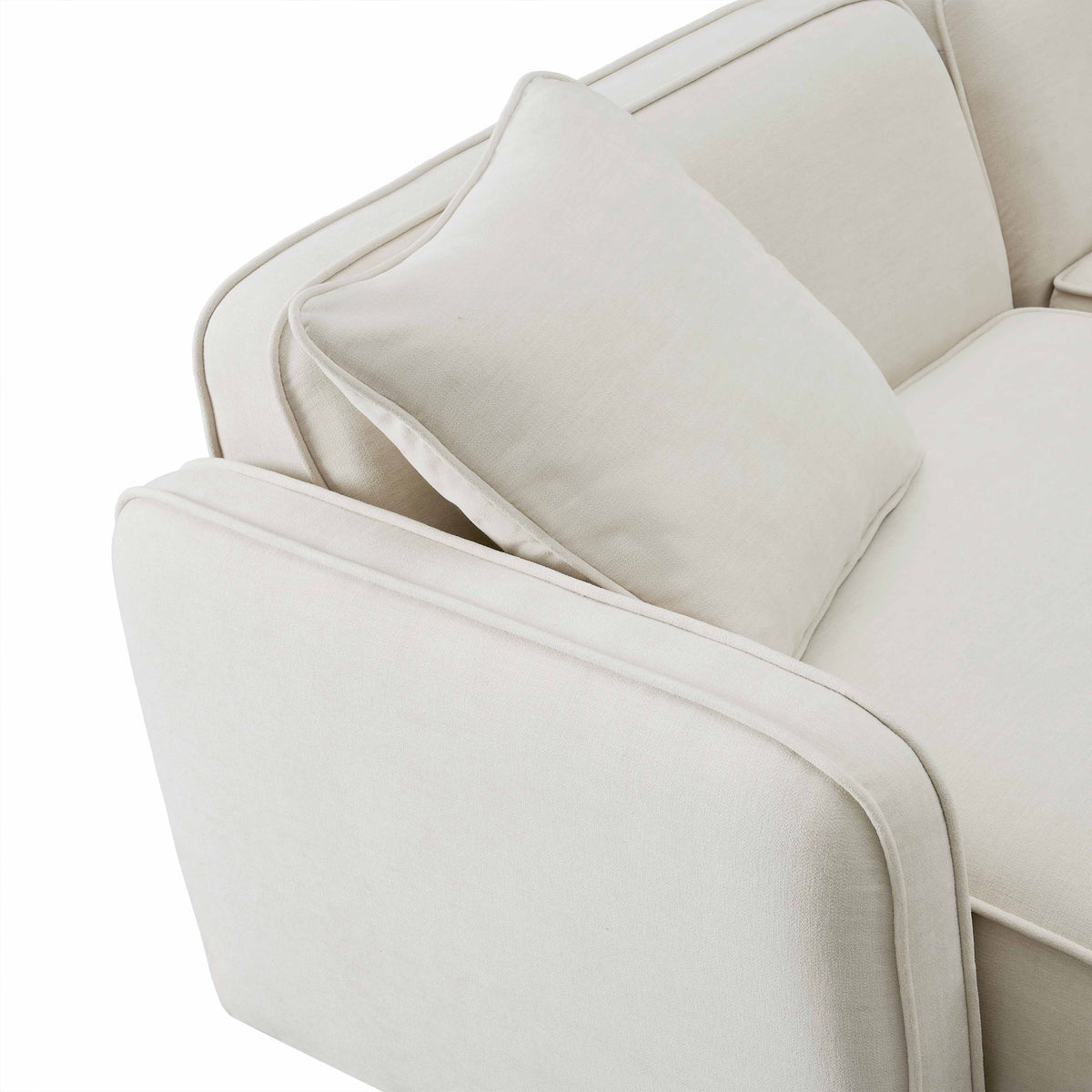 Travie 6-Piece Sand Upcycled Performance Linen Modular U-Sectional by TOV Furniture – photo 6 of 8