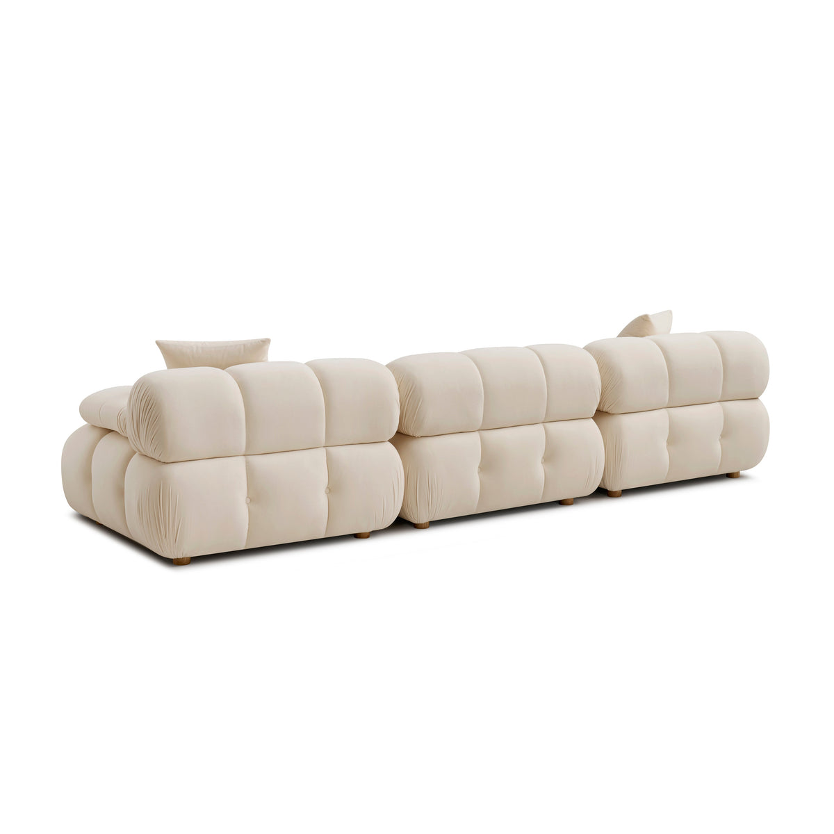 Calliope 118" Cream Performance Velvet Modular Sofa by TOV Furniture – photo 3 of 5