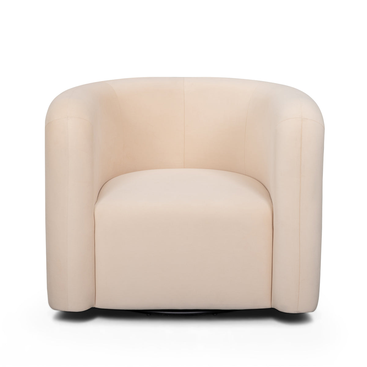 Curves Peach  Velvet Swivel Accent Chair by TOV Furniture – photo 3 of 8