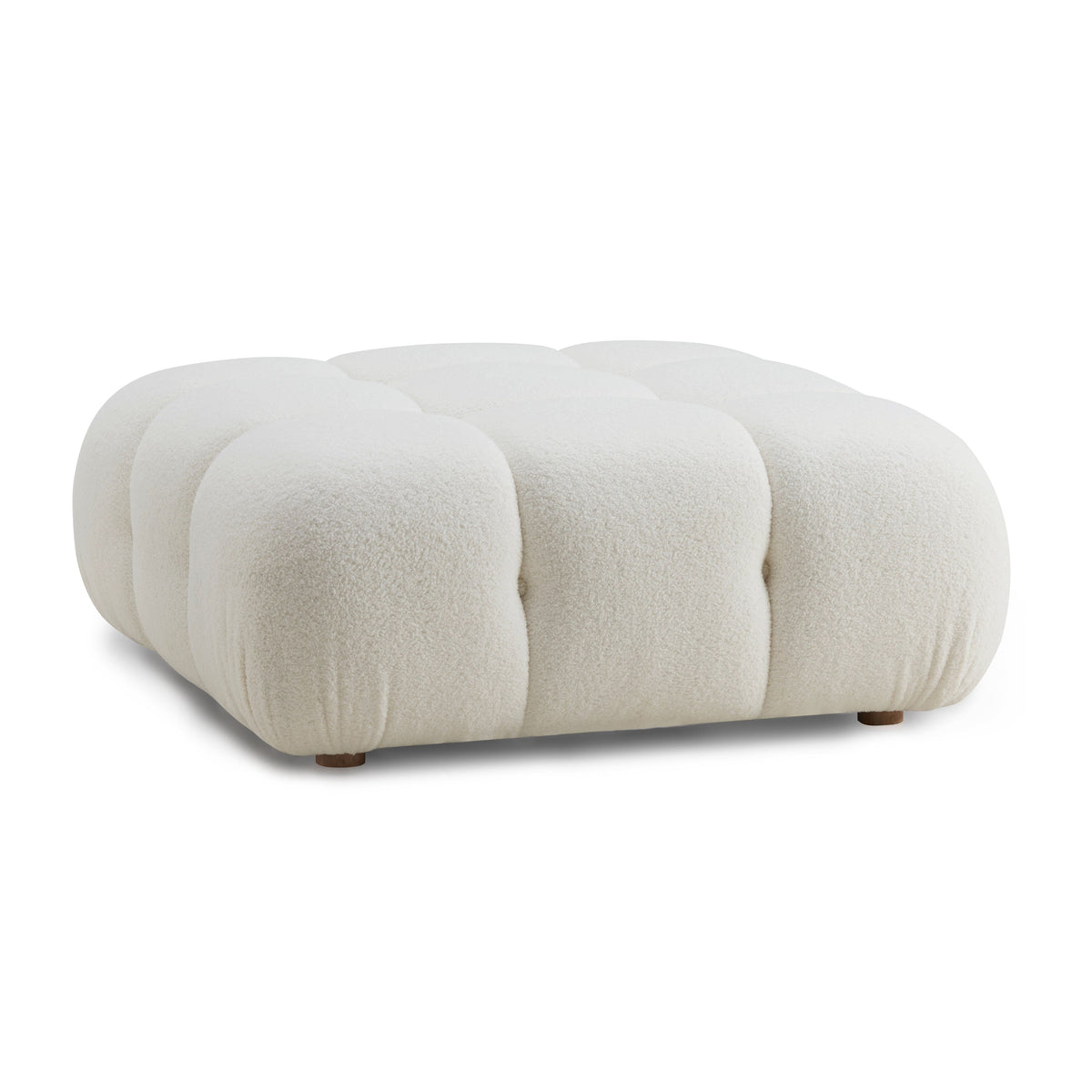 Calliope Cream Performance Vegan Shearling Modular Ottoman by TOV Furniture – photo 1 of 4