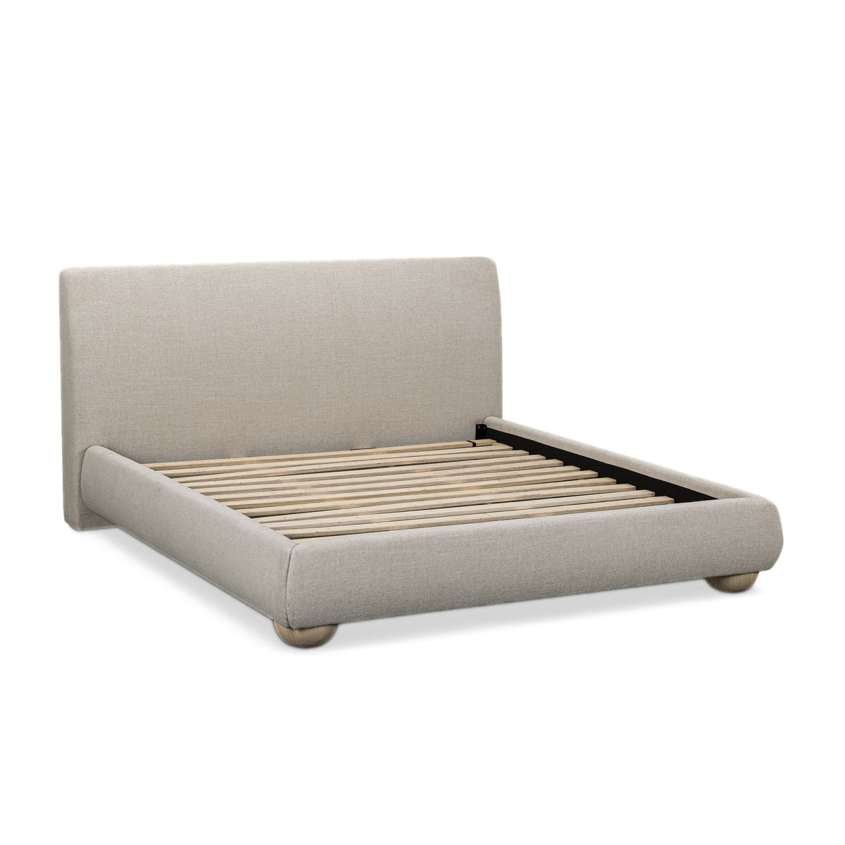 Rayne Cream Textured Fabric King Bed by TOV Furniture – photo 6 of 8