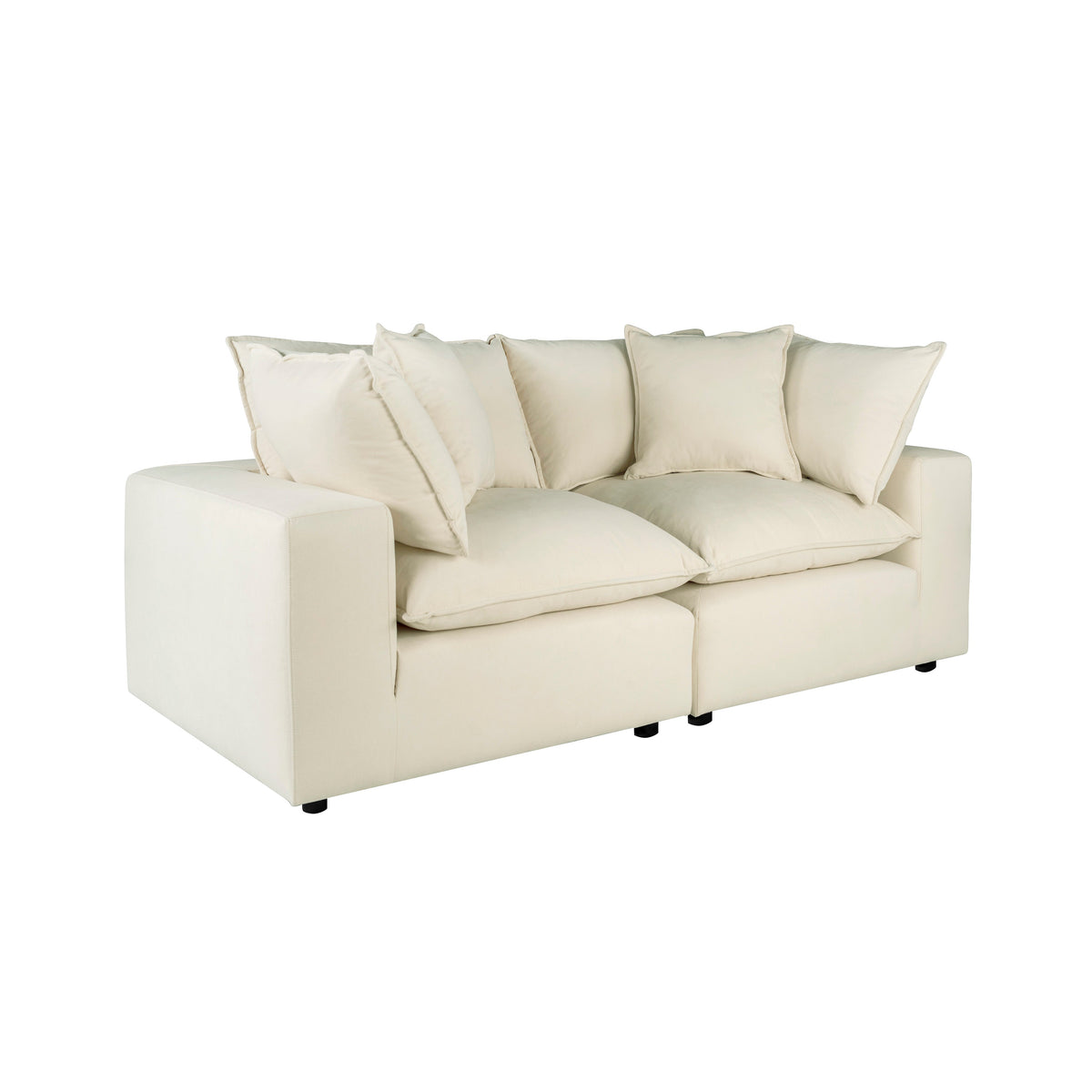 Cali 80" Natural Performance Fabric Modular Loveseat by TOV Furniture – photo 3 of 7