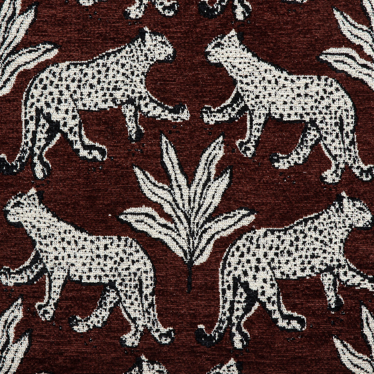 Ollie 48" Brown Leopard Jacquard Bench by TOV Furniture – photo 6 of 7