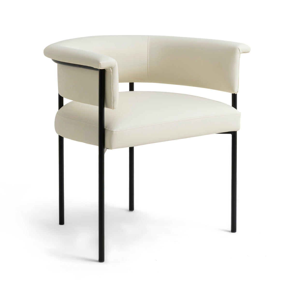 Taylor Cream Performance Vegan Leather Dining Chair by TOV Furniture – photo 1 of 8