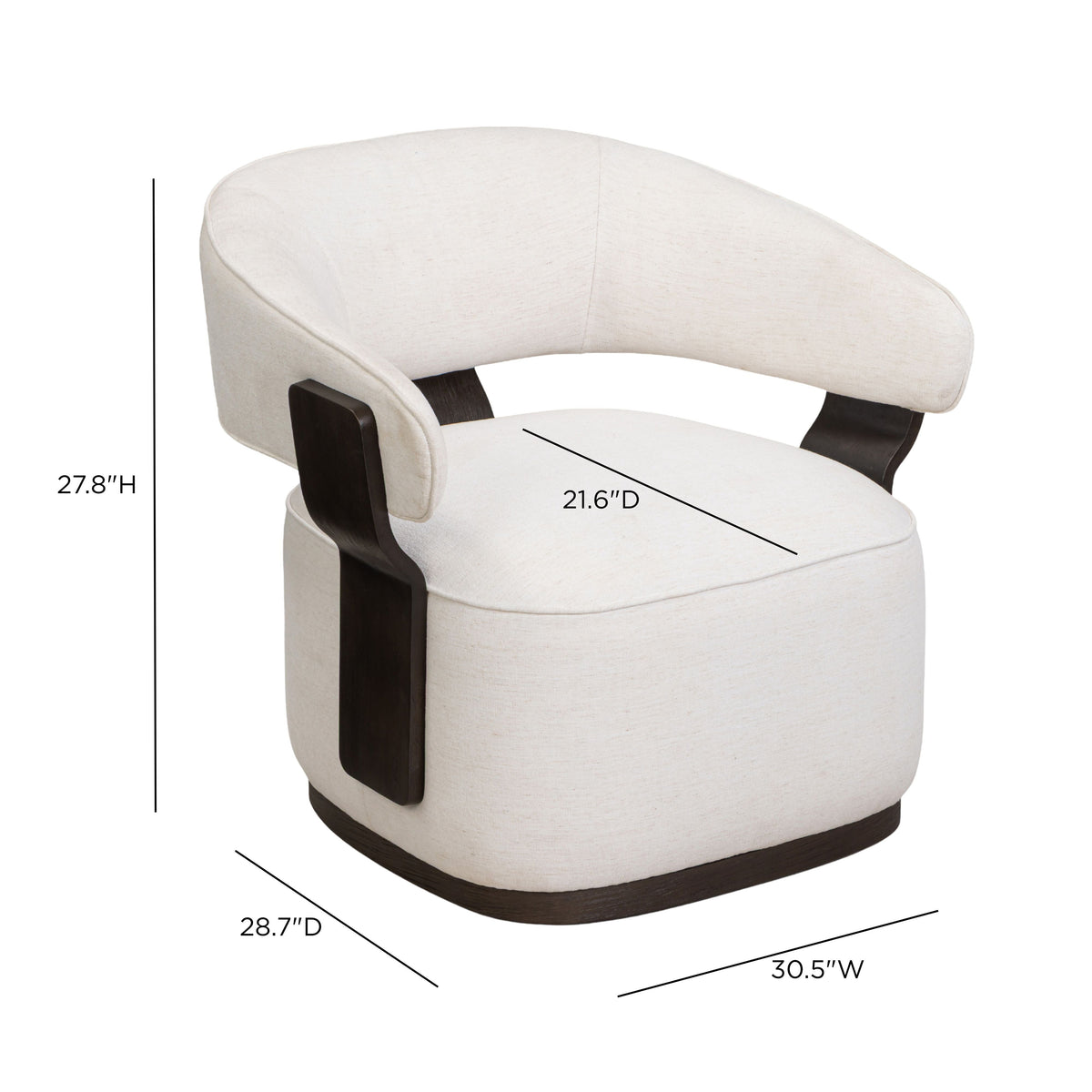 Madison Chalk Performance Linen Chenille Swivel Accent Chair by TOV Furniture – photo 8 of 8