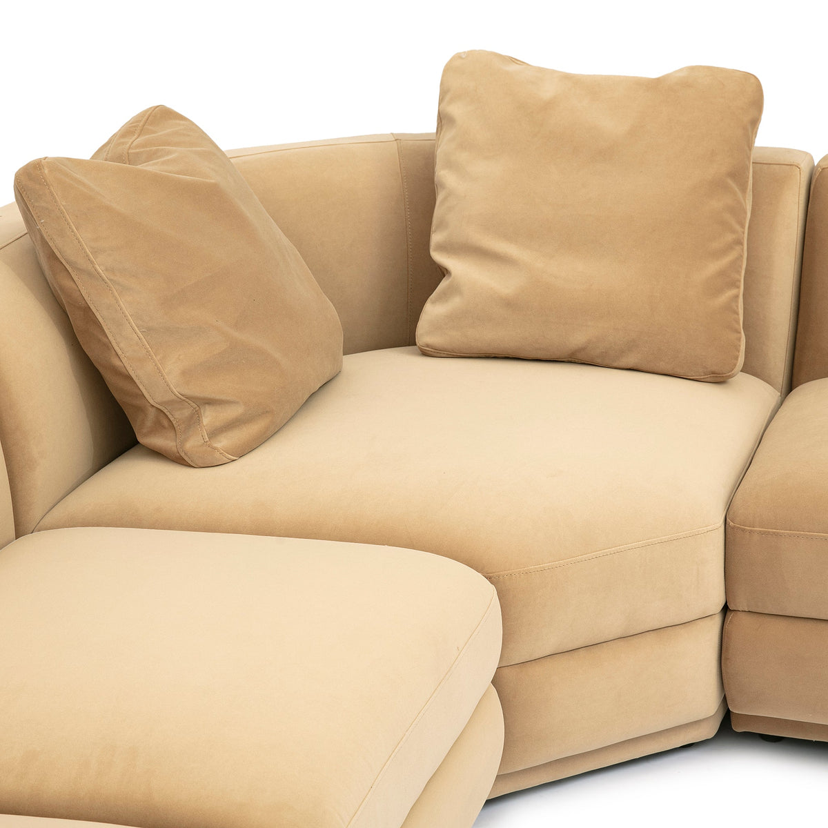 Perry Tan Performance Velvet Modular Large U-Sectional by TOV Furniture – photo 3 of 6