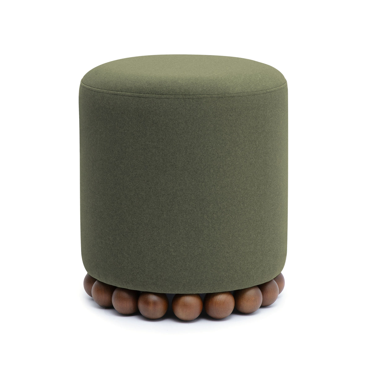 Dex Dark Olive Green Performance Vegan Mohair Ottoman by TOV Furniture – photo 3 of 7