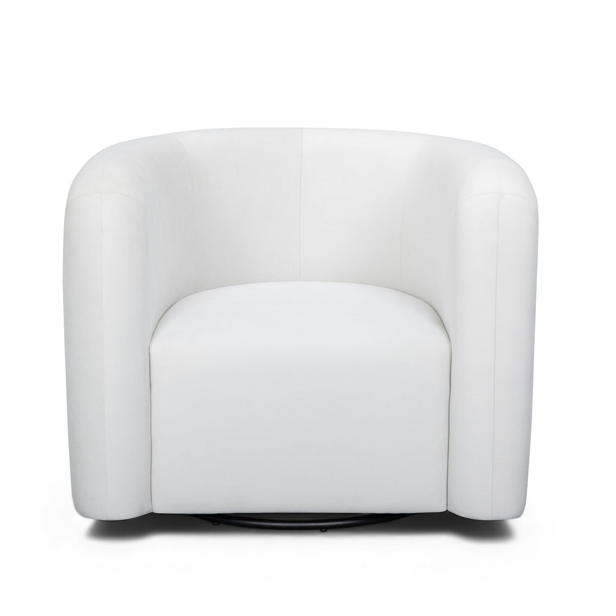 Curves Cream Velvet Swivel Accent Chair by TOV Furniture – photo 3 of 7