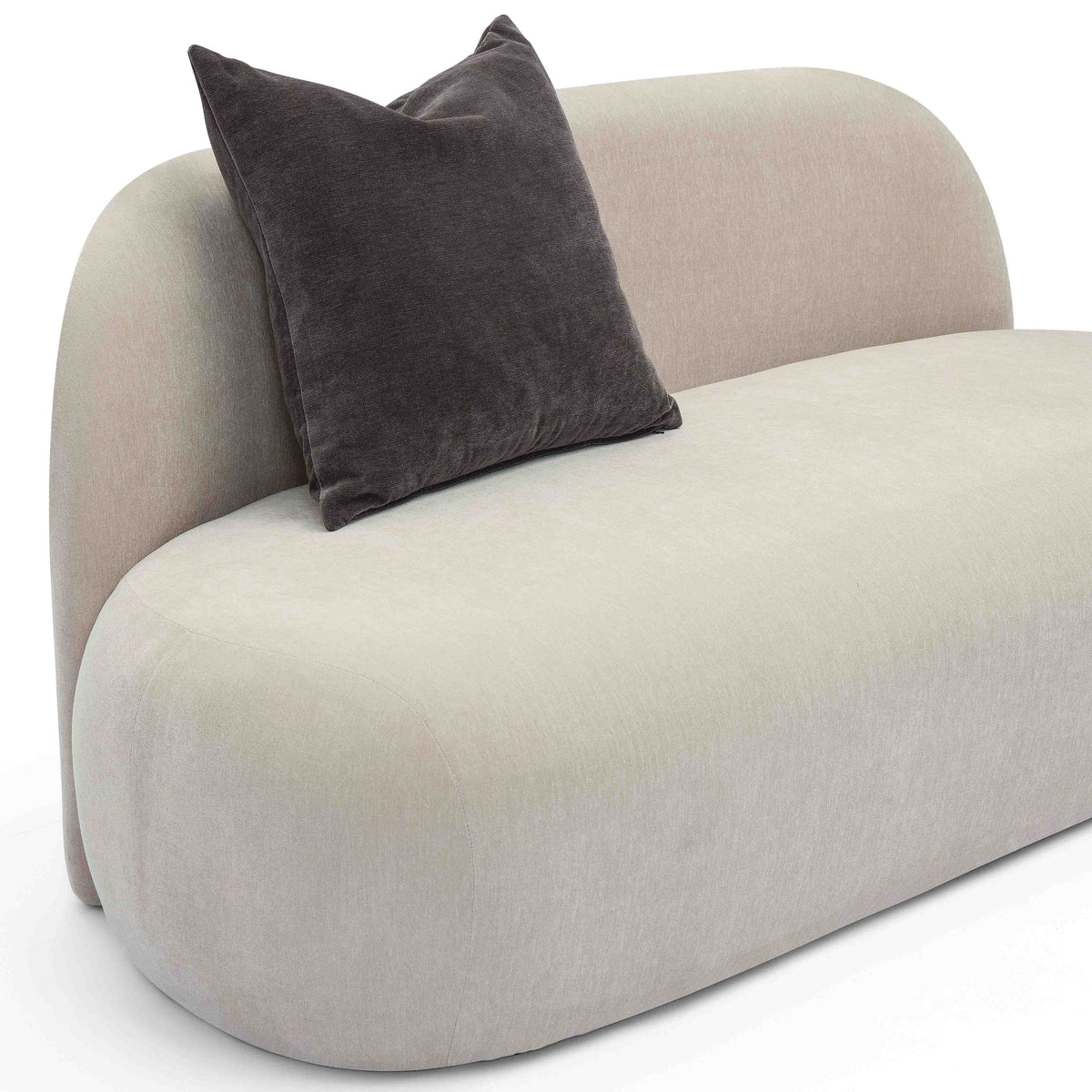 Carraway Taupe Upcycled Contract-Grade Chenille Loveseat by TOV Furniture – photo 4 of 5