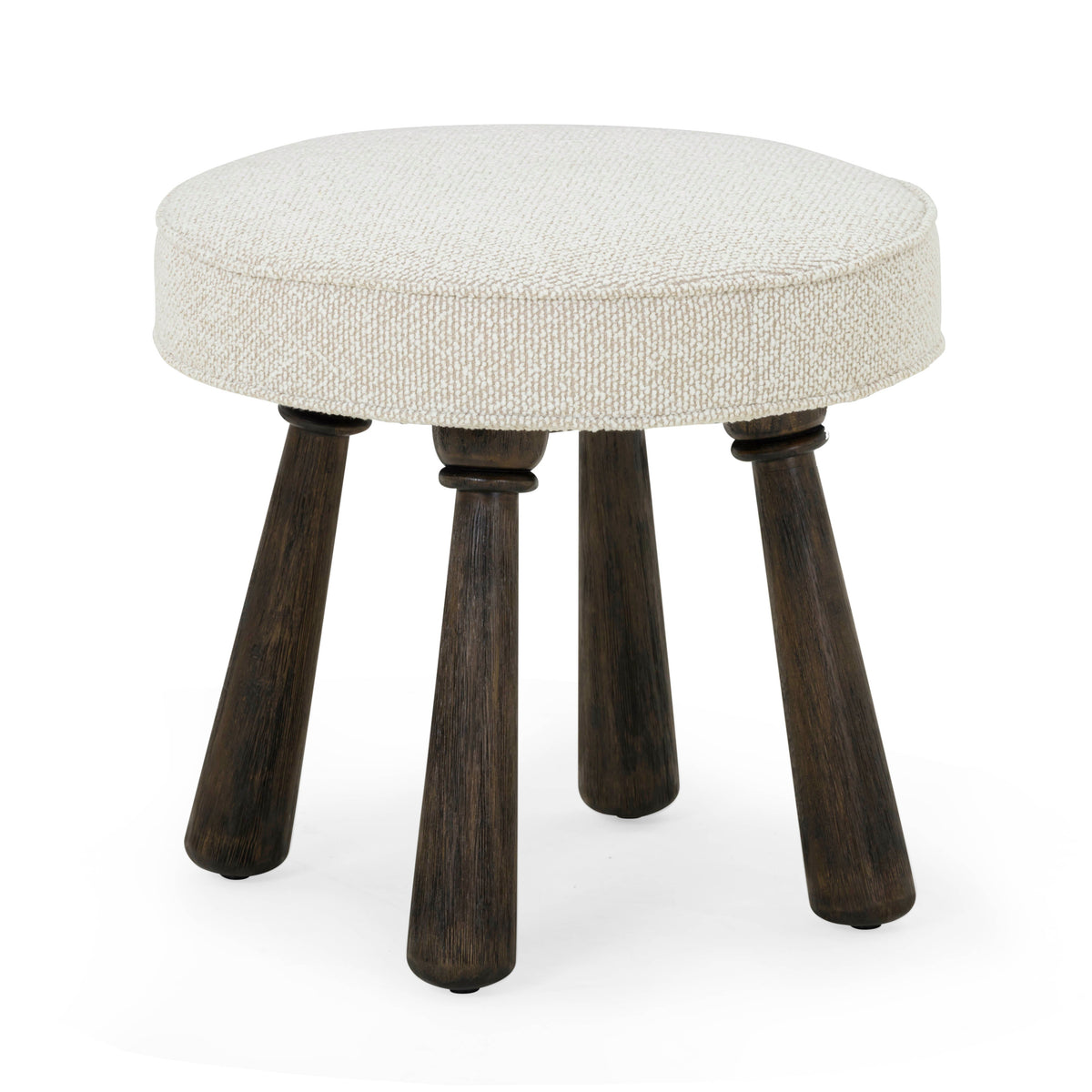 Pookie Cream Performance Boucle Accent Stool by TOV Furniture – photo 1 of 6