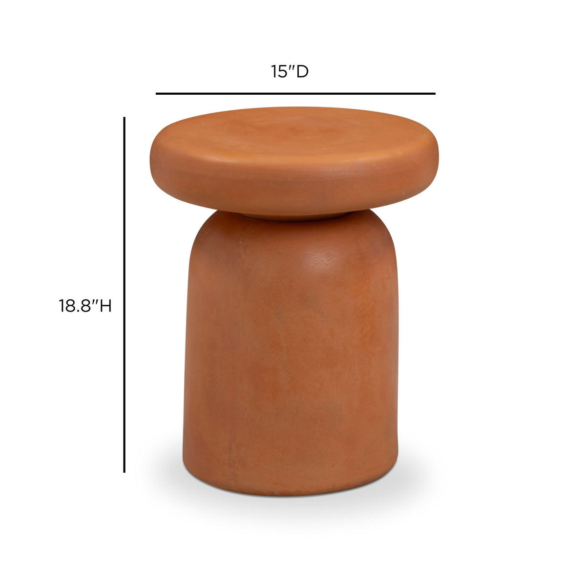 Lydia Orange Concrete Indoor/Outdoor Side Table by TOV Furniture – photo 6 of 7
