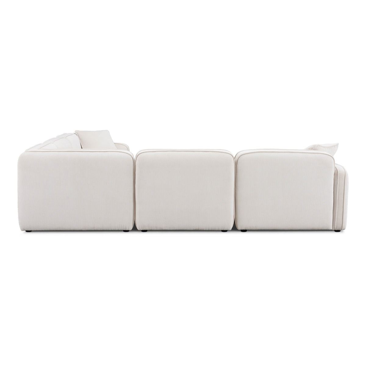 Travie White Sand Performance Corduroy Velvet Modular L-Sectional by TOV Furniture – photo 4 of 7