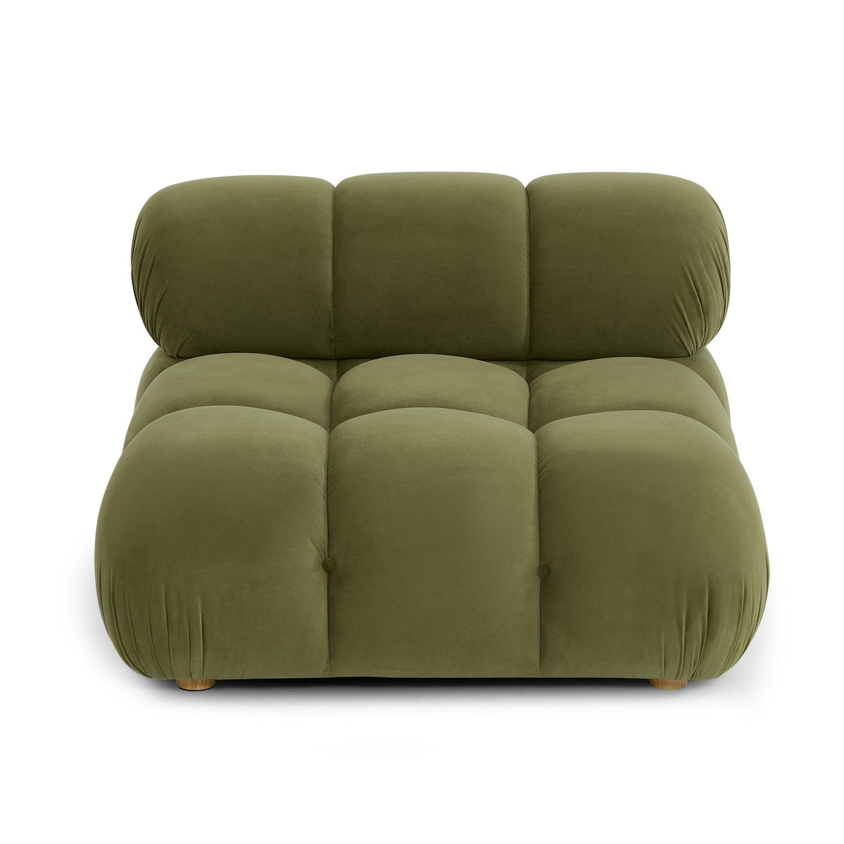Calliope Olive Green Performance Velvet Modular Armless Chair by TOV Furniture – photo 3 of 5