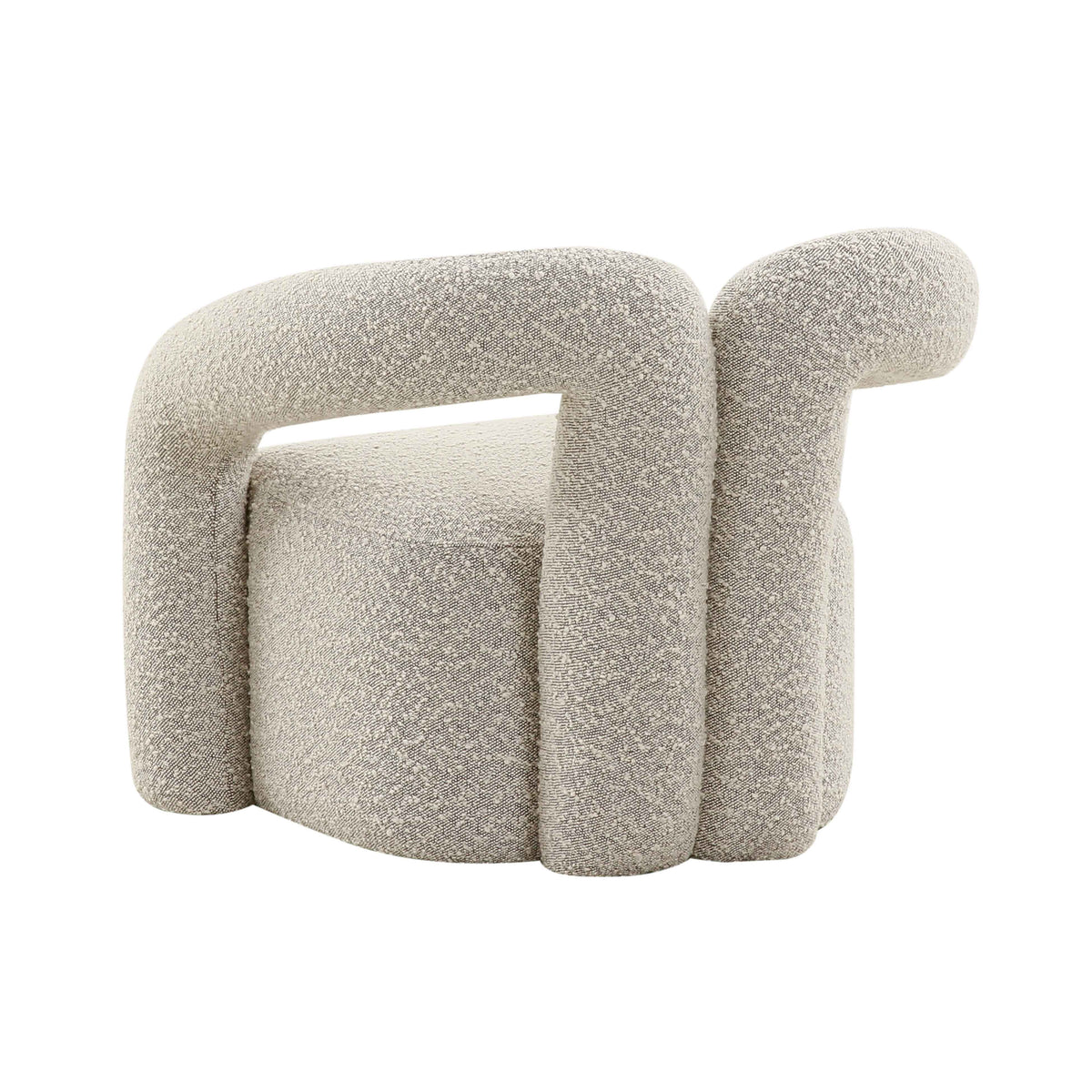 Jenn Grey Speckled Performance Boucle Accent Chair by TOV Furniture – photo 3 of 5