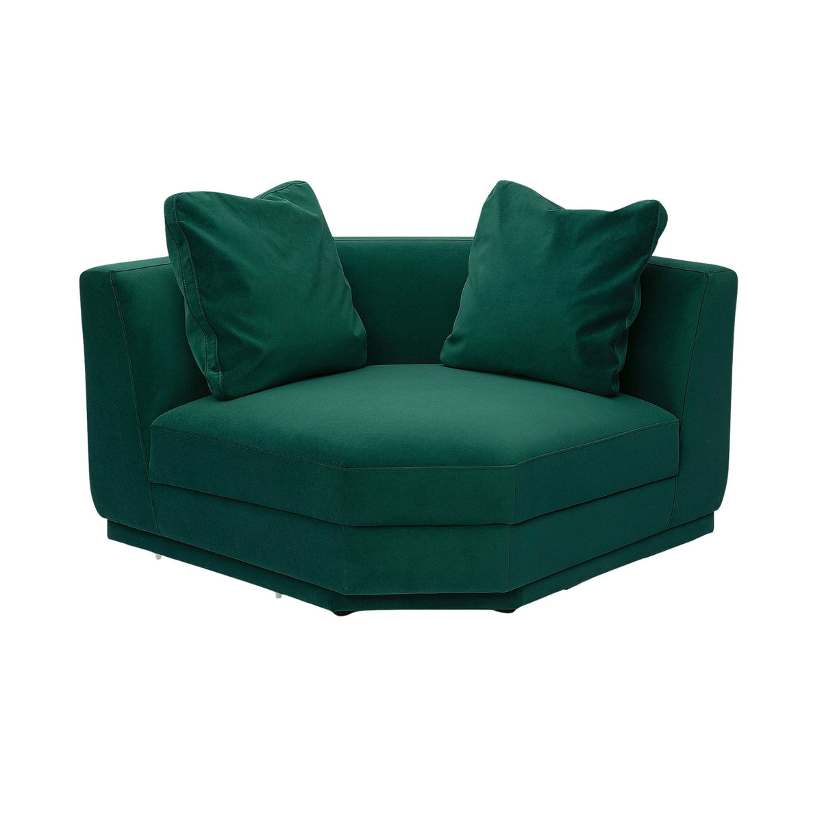 Perry Deep Green Performance Velvet Modular Sectional Wedge by TOV Furniture – photo 1 of 6