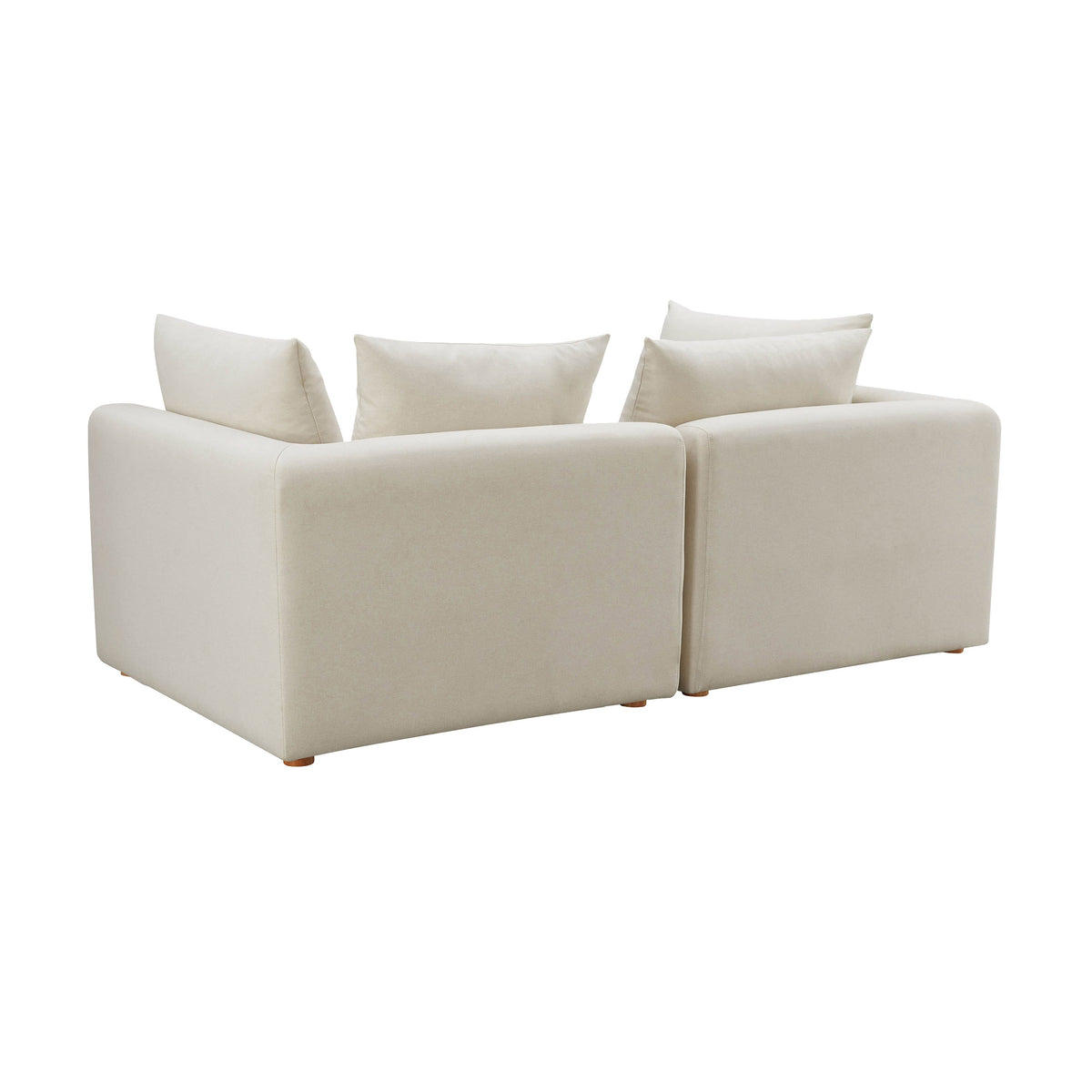 Hangover 81" Cream Performance Linen Loveseat by TOV Furniture – photo 4 of 5