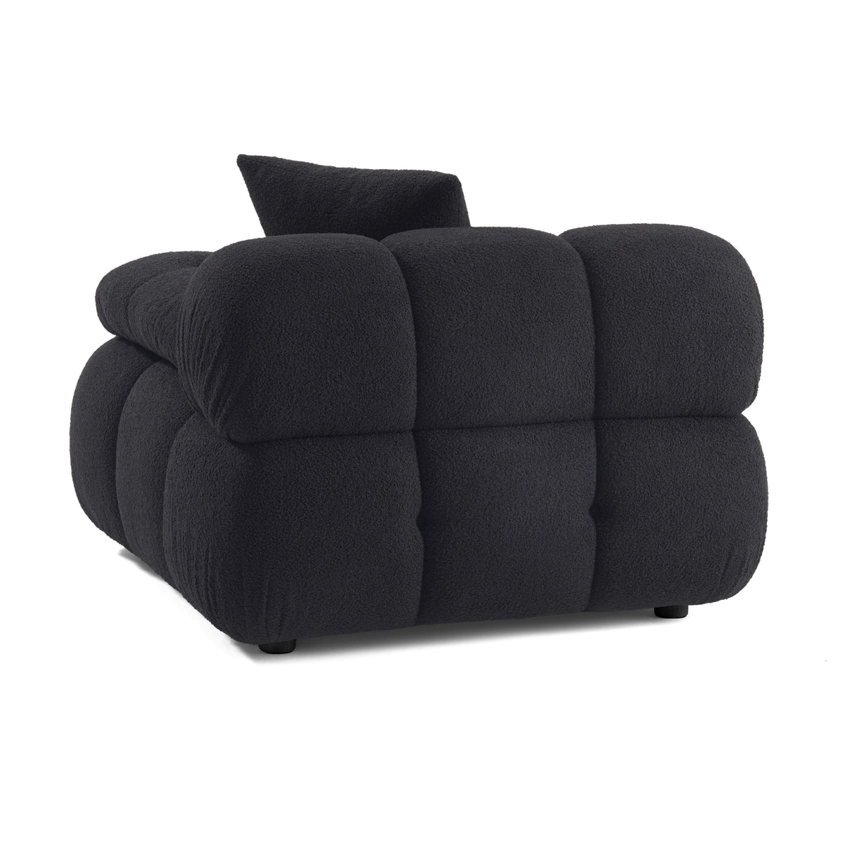 Calliope Black Performance Vegan Shearling Modular Corner Chair by TOV Furniture – photo 7 of 8