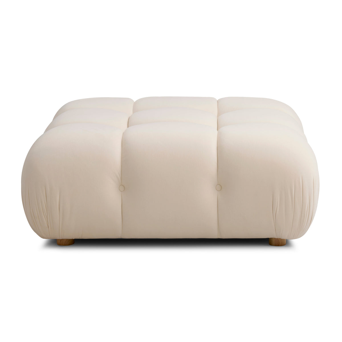 Calliope Cream Performance Velvet Modular Ottoman by TOV Furniture – photo 3 of 5