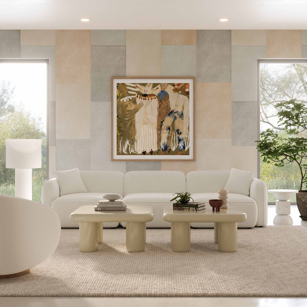 Travie Sand Upcycled Performance Linen Modular Sofa by TOV Furniture – photo 2 of 7