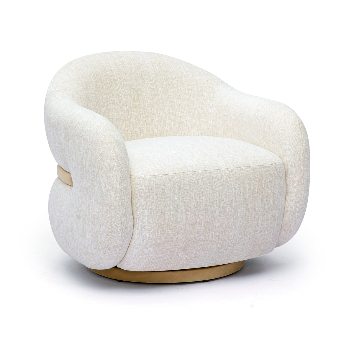 Salma Cream Performance Fabric Swivel Chair by TOV Furniture – photo 2 of 7
