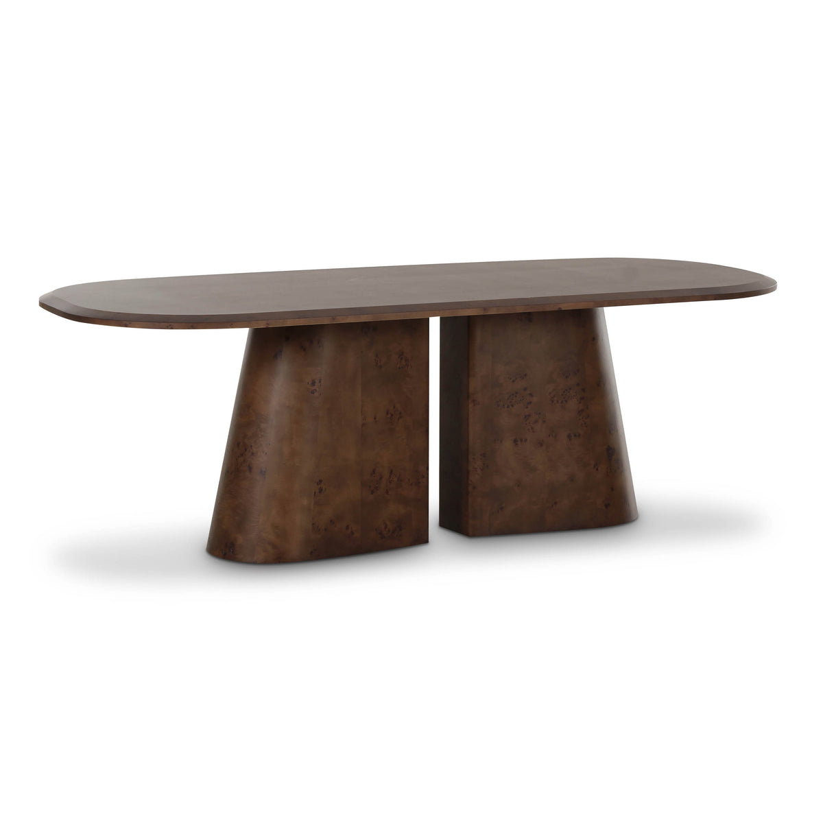 Gladyss 87" Brown Burl Oval Dining Table by TOV Furniture – photo 3 of 7