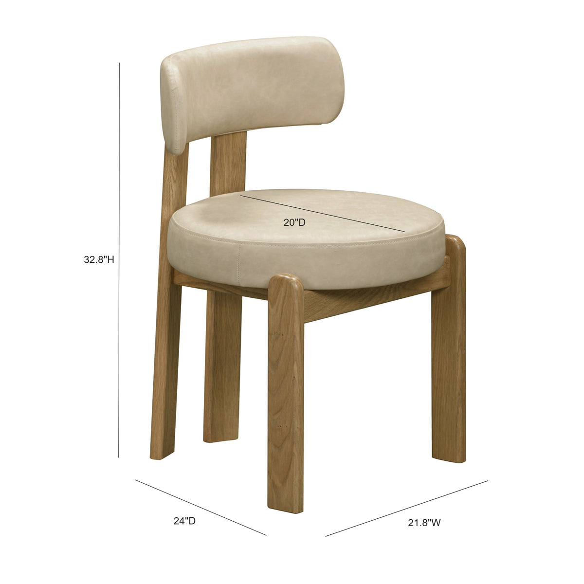 Odessa Performance Dining Chair in Taupe / 33" by TOV Furniture – photo 7 of 8