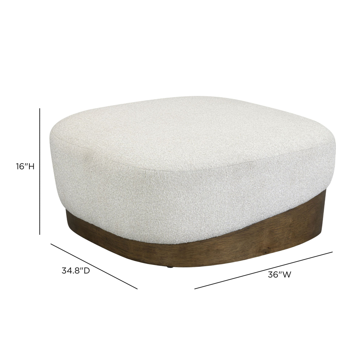 Domina Sugar Off-White Boucle Ottoman by TOV Furniture – photo 8 of 8