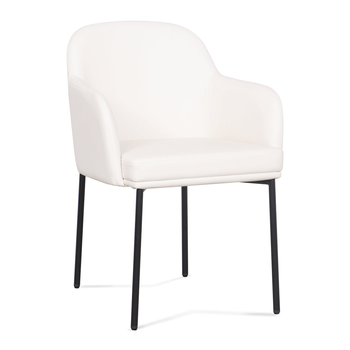 Sydney Performance Vegan Leather Armchair - Set of 2 in Cream by TOV Furniture – photo 3 of 7