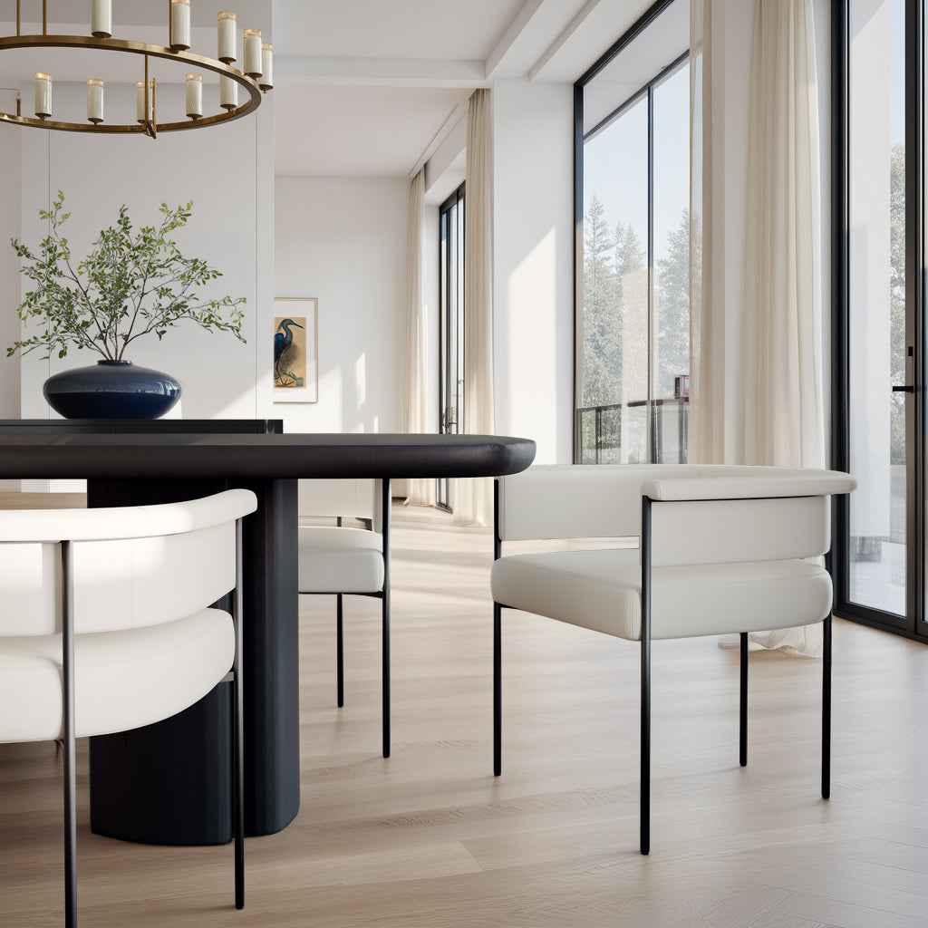 Taylor Cream Performance Vegan Leather Dining Chair by TOV Furniture – photo 2 of 8