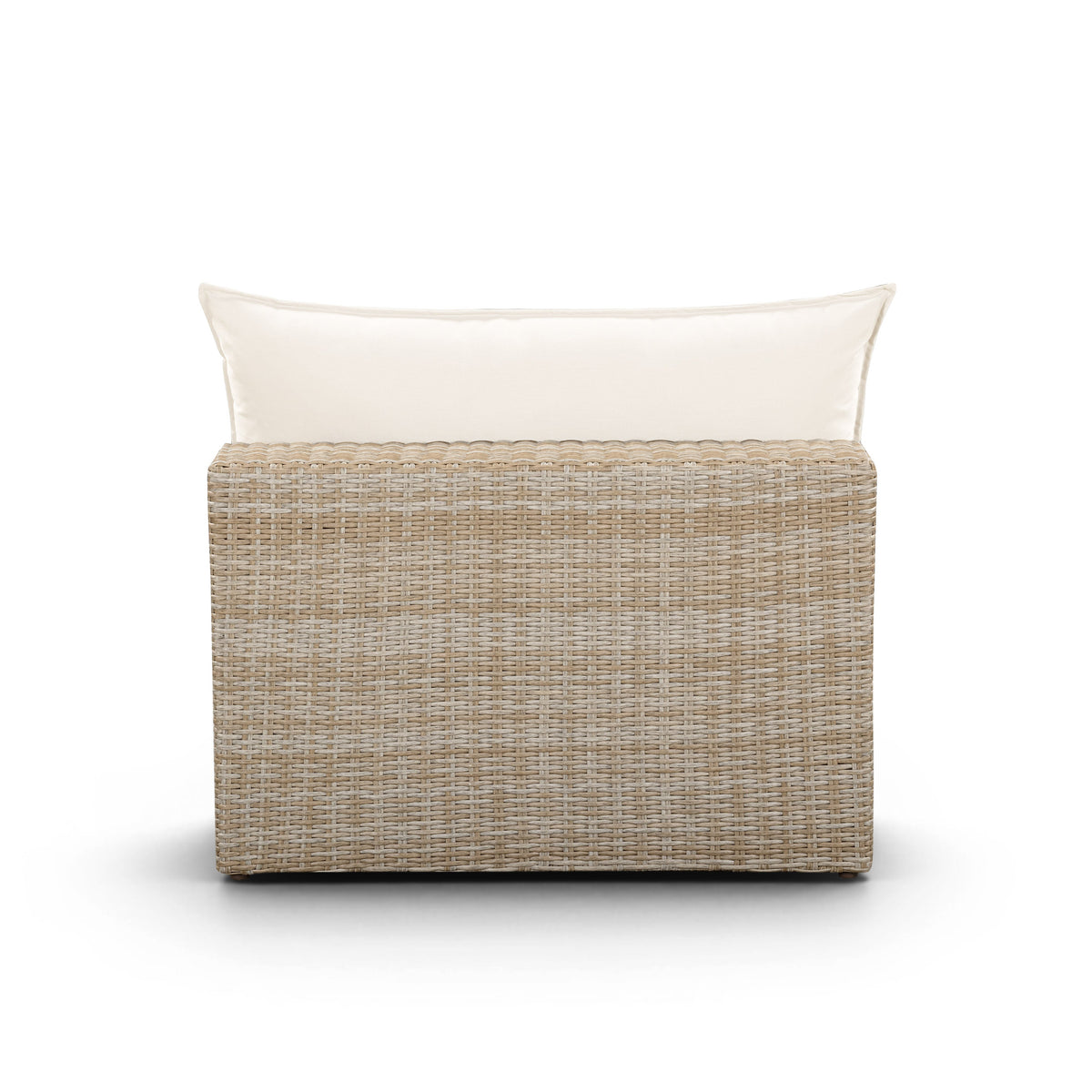Cali Natural Performance Fabric & Natural Wicker Outdoor Armless Chair by TOV Furniture – photo 2 of 5