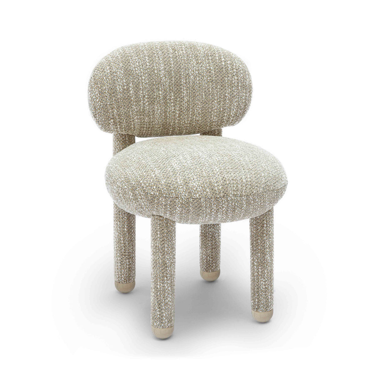 Manu Beige Nubby Performance Fabric Side Chair by TOV Furniture – photo 1 of 8