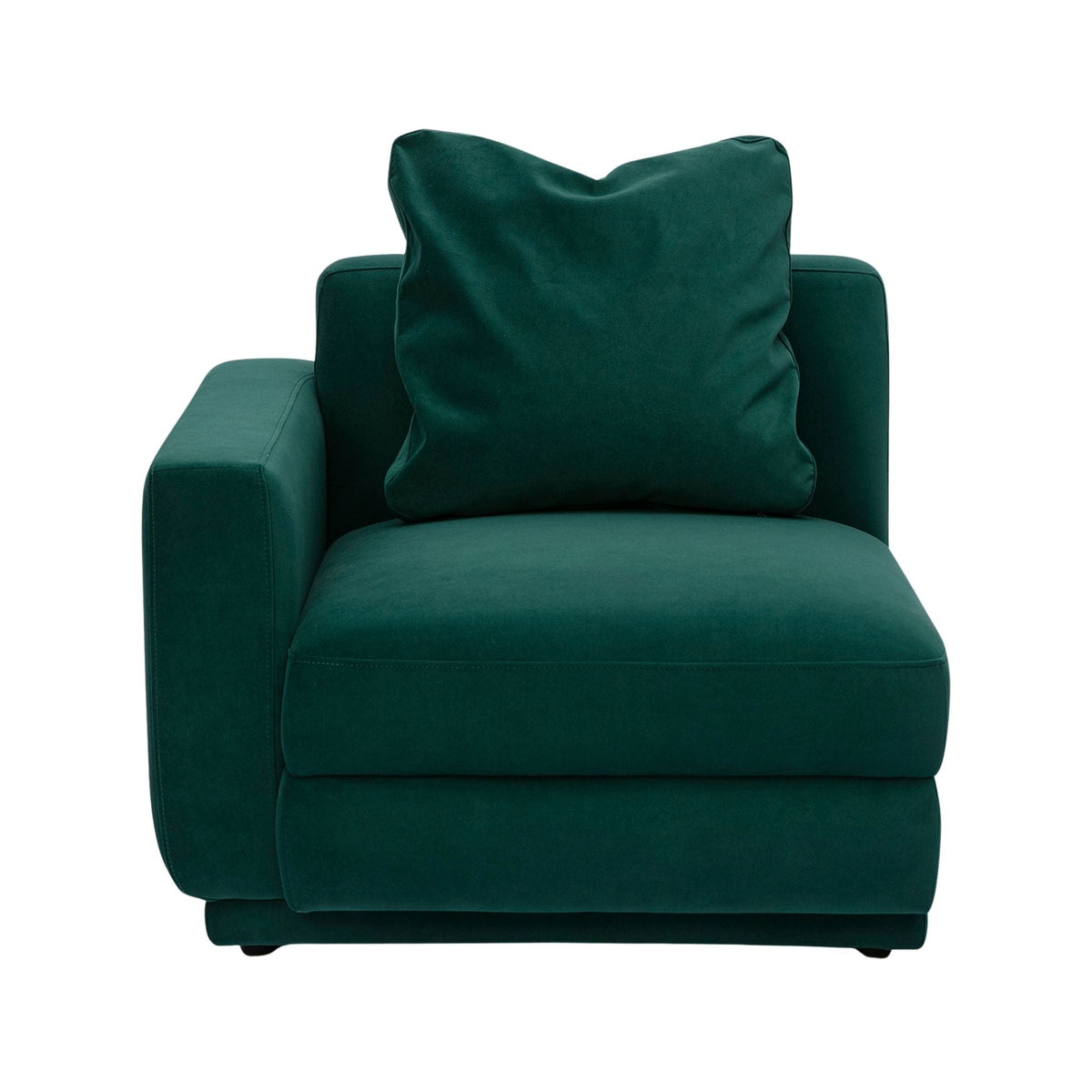 Perry Deep Green Performance Velvet Modular Sectional LAF Corner Chair by TOV Furniture – photo 1 of 6