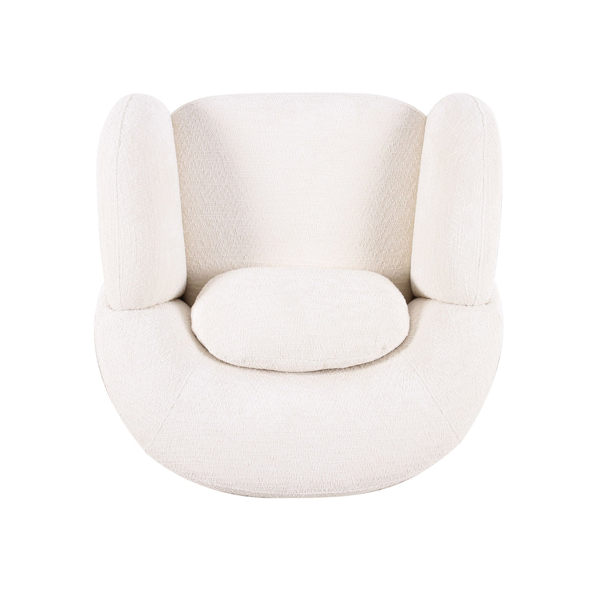 Misty Cream Textured Knubby Fabric Accent Chair by TOV Furniture – photo 6 of 8