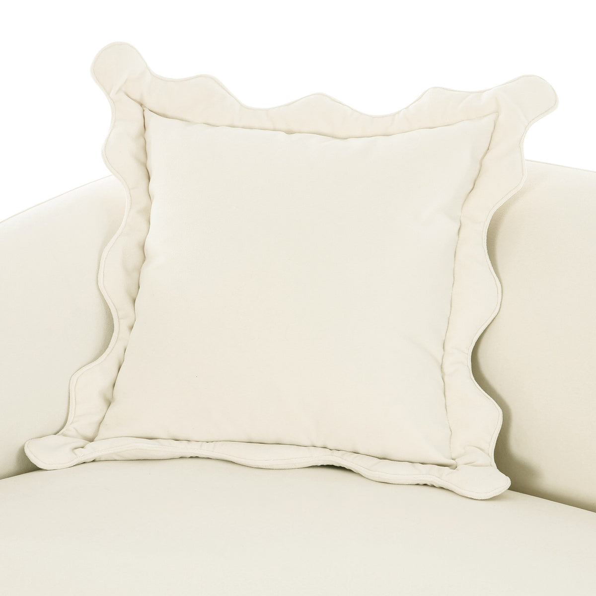 Lou 71.5" Cream Performance Velvet Loveseat by TOV Furniture – photo 4 of 5