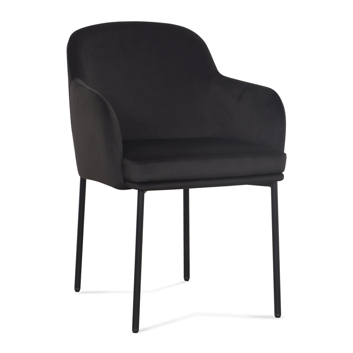 Sydney Performance Velvet Armchair - Set of 2 in Black by TOV Furniture – photo 3 of 7