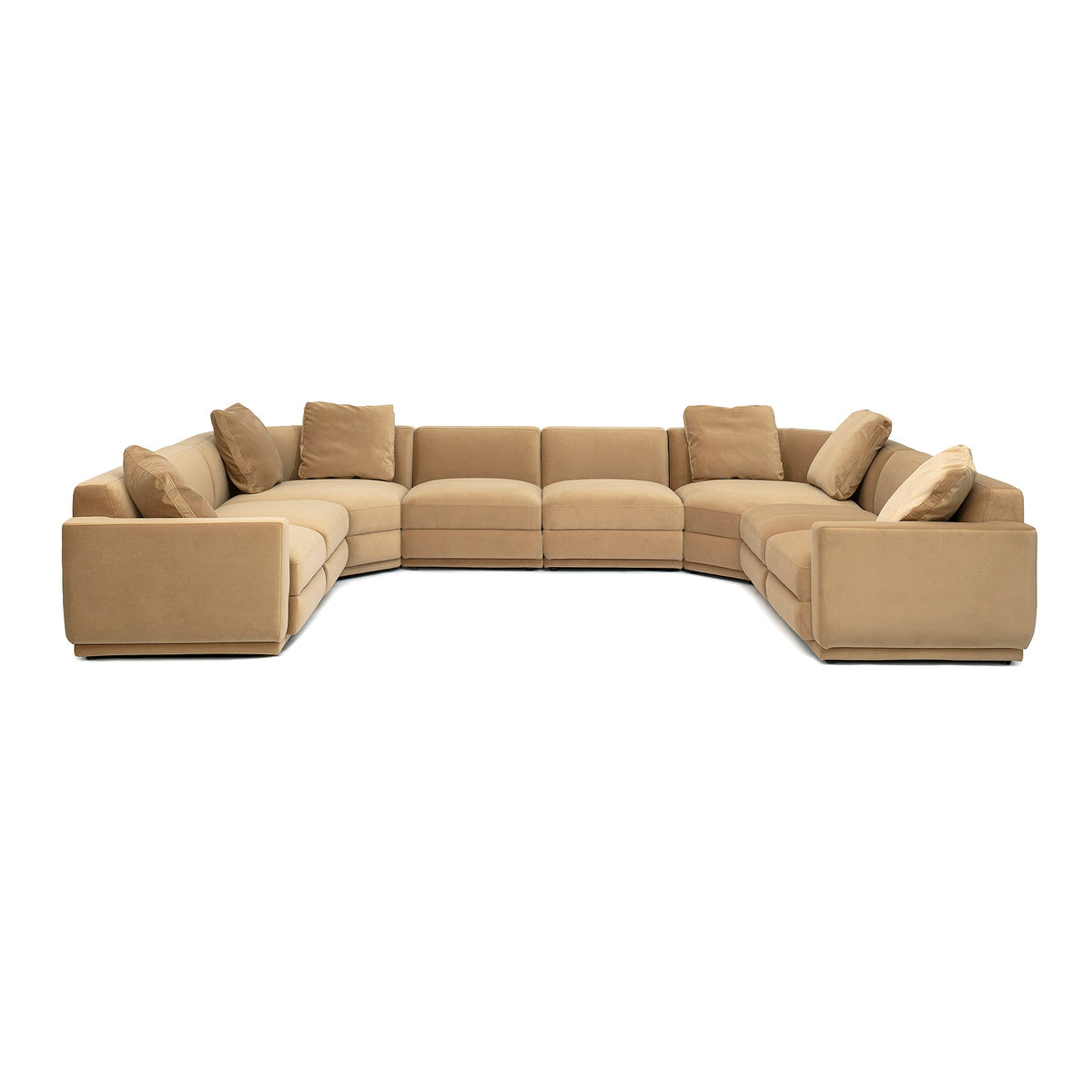 Perry Tan Performance Velvet Modular Large U-Sectional by TOV Furniture – photo 1 of 6