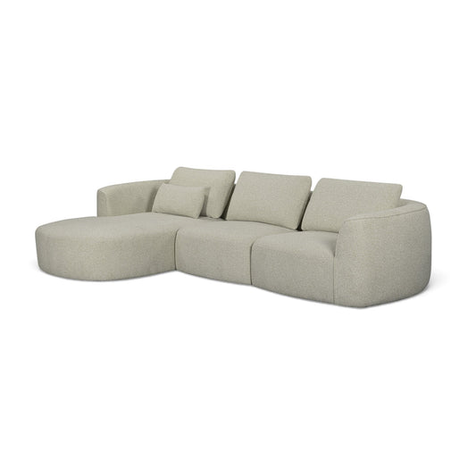 Noor Wheat Boucle Modular 3-Piece LAF Sectional by TOV Furniture – photo 2 of 6
