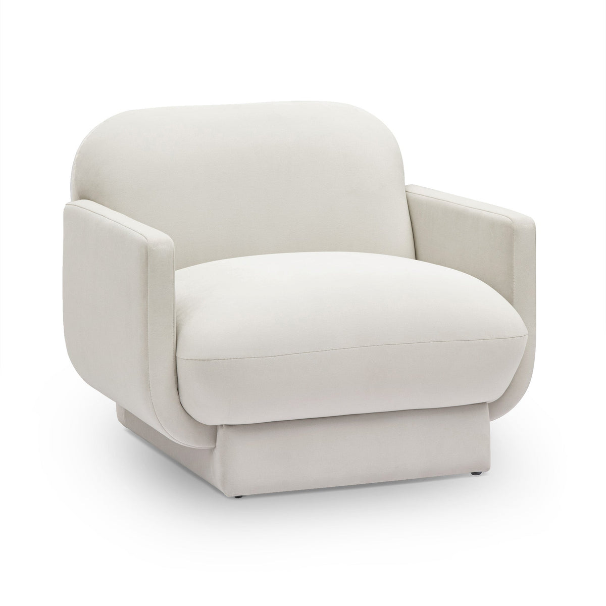Azalea Cream Performance Velvet Accent Chair by TOV Furniture – photo 1 of 6