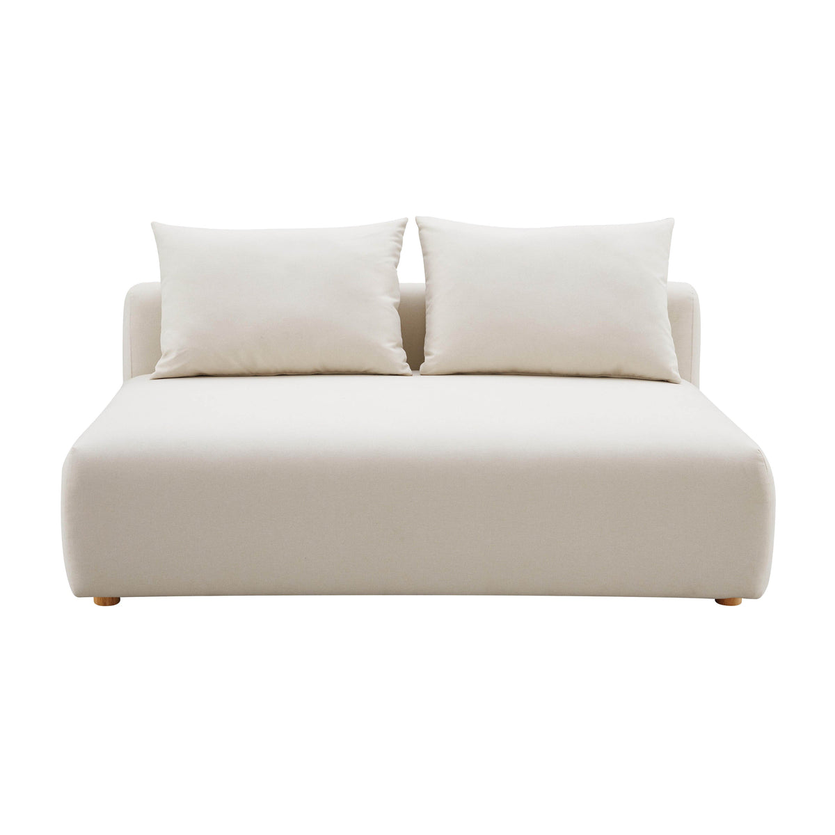 Hangover 64" Cream Performance Linen Modular Loveseat by TOV Furniture – photo 2 of 4