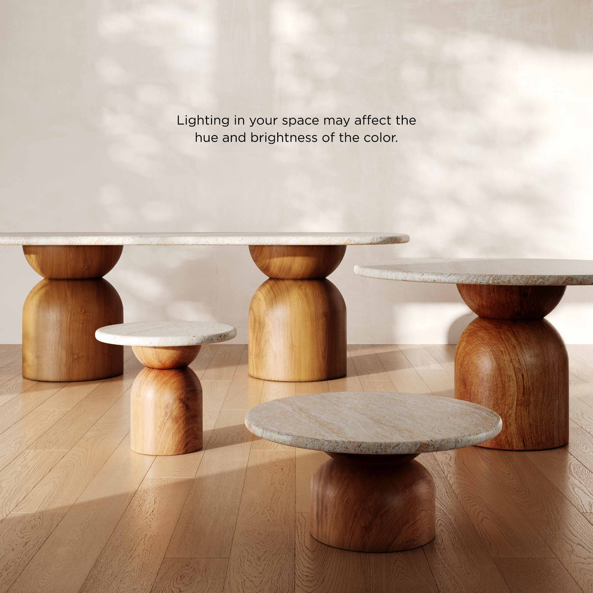 Cynthia 54" Concrete Indoor/Outdoor Dining Table by TOV Furniture – several colors shown