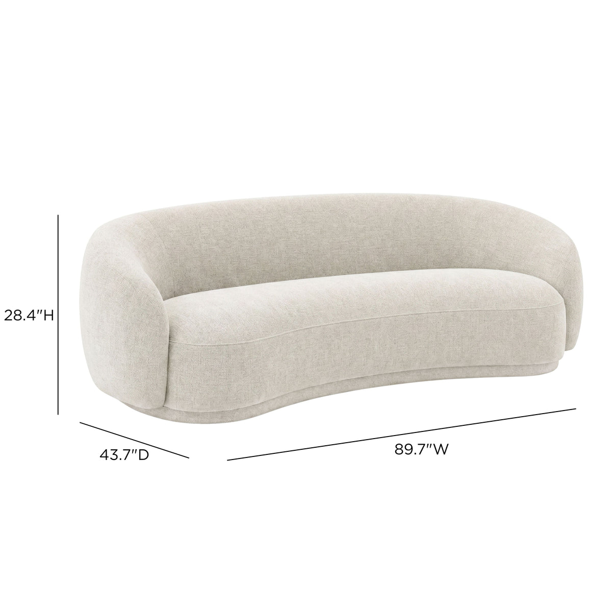 Kendall 90" Sand 2-Tone Chenille Sofa by TOV Furniture – photo 6 of 6