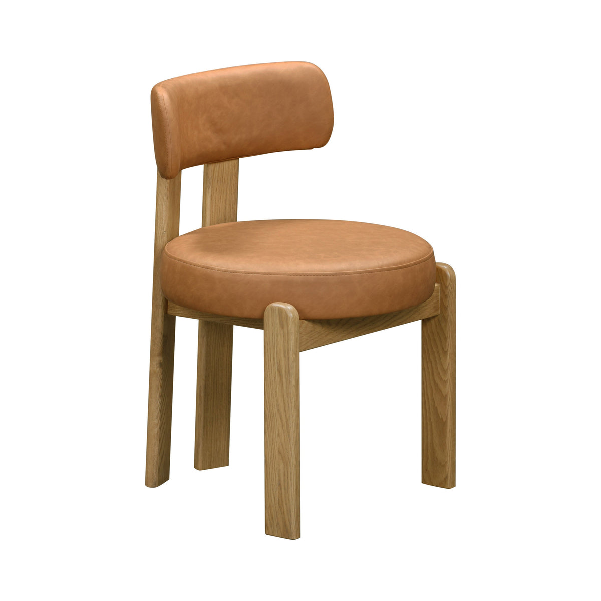 Odessa Saddle Brown Performance Vegan Leather Dining Chair by TOV Furniture – photo 1 of 8