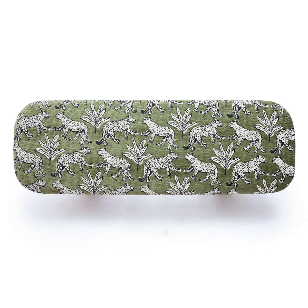 Ollie 48" Olive Green Leopard Performance Jacquard Bench by TOV Furniture – photo 5 of 8