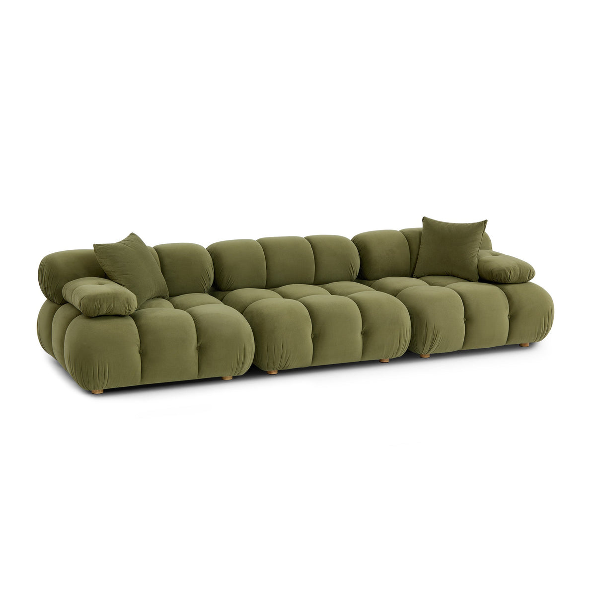 Calliope 118" Olive Green Performance Velvet Modular Sofa by TOV Furniture – photo 2 of 5