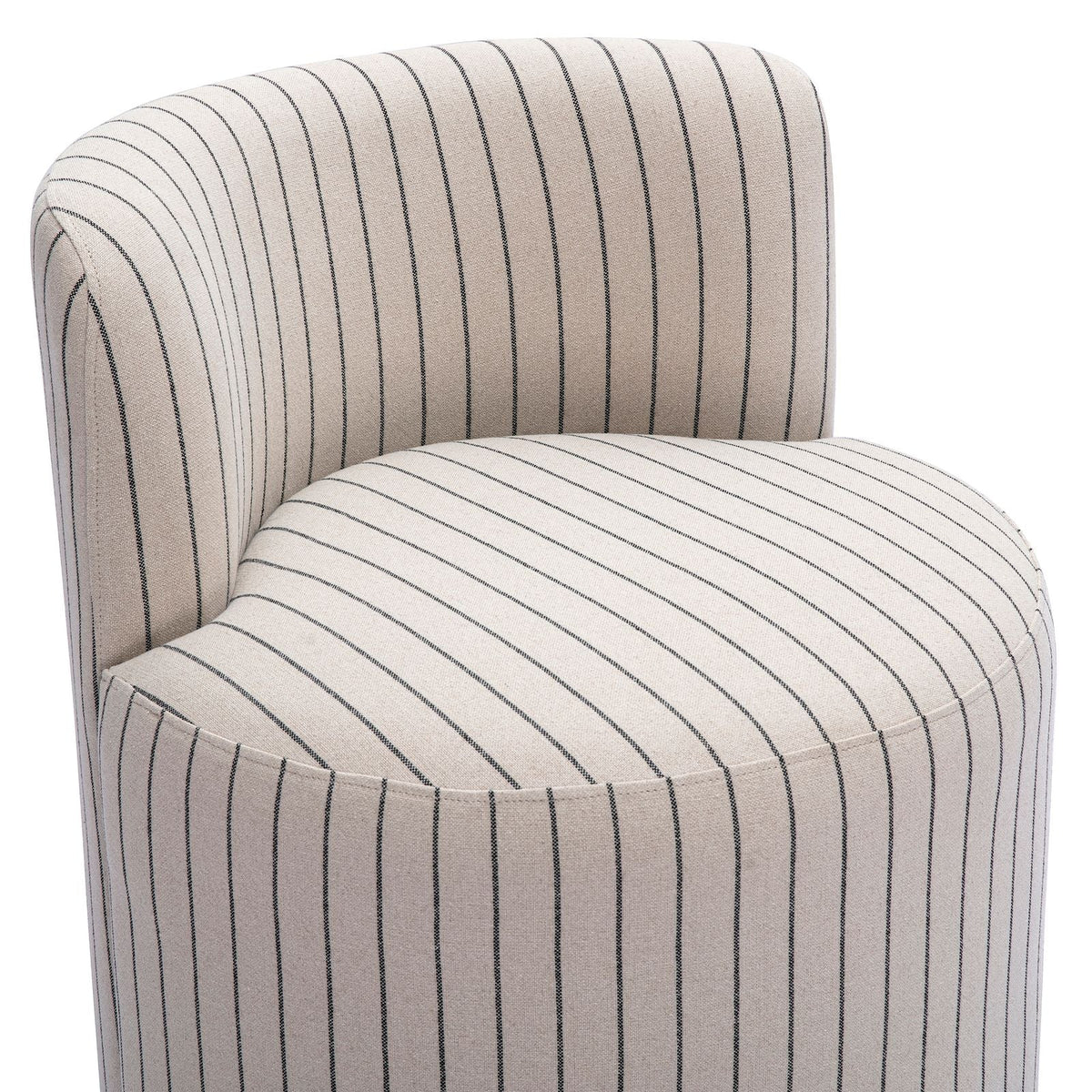 Hakuna Black and White Striped Linen Desk Chair by TOV Furniture – photo 4 of 6