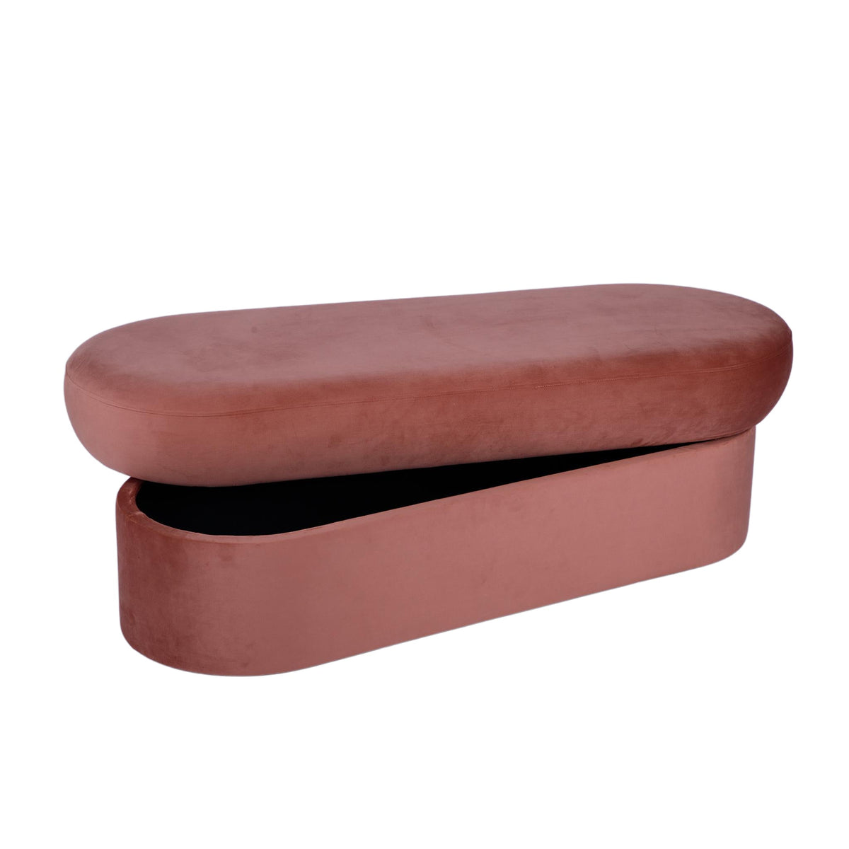 Andrea Salmon Performance Velvet 50" Storage Bench by TOV Furniture – photo 5 of 8