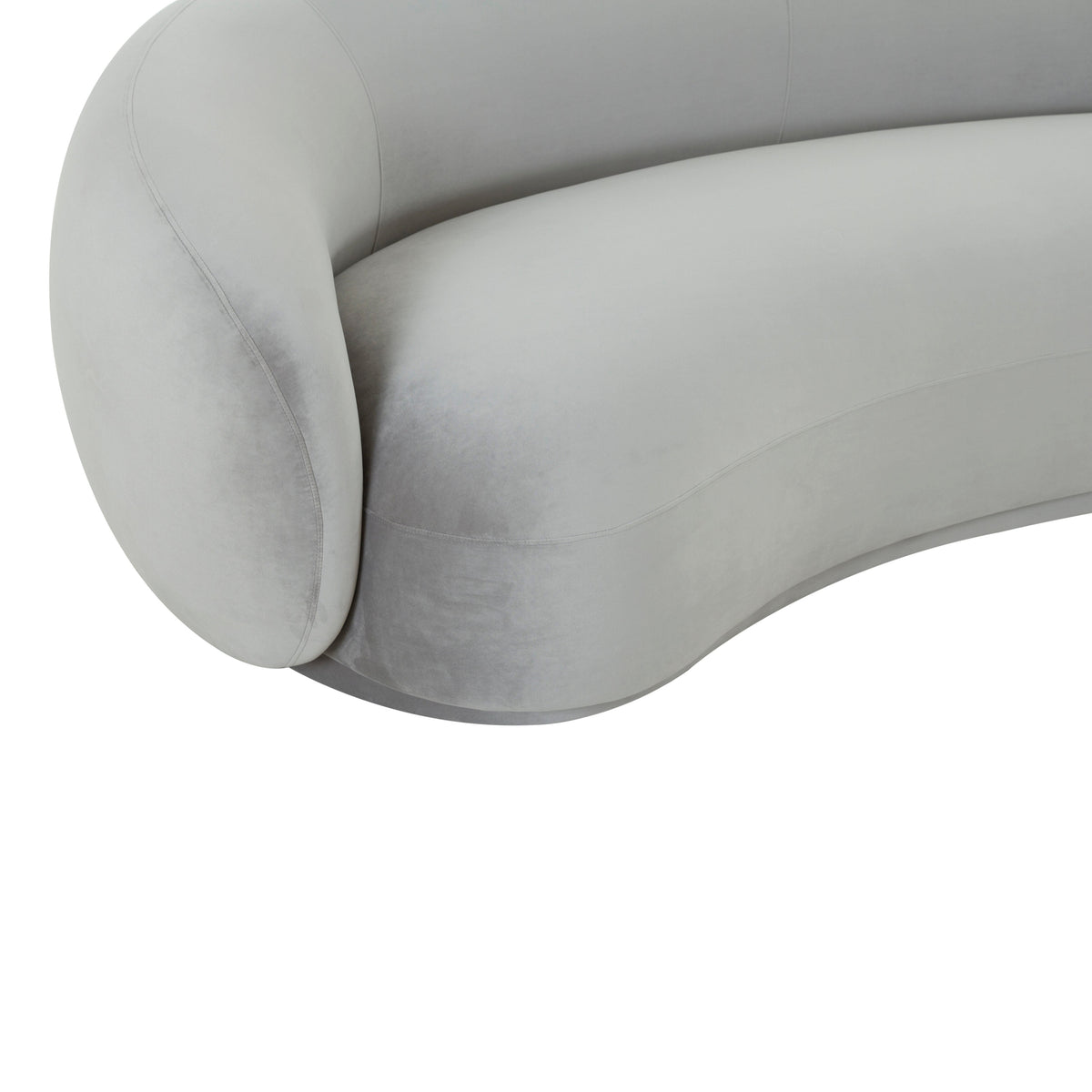 Kendall Light Grey Performance Velvet Sofa by TOV Furniture – photo 5 of 6