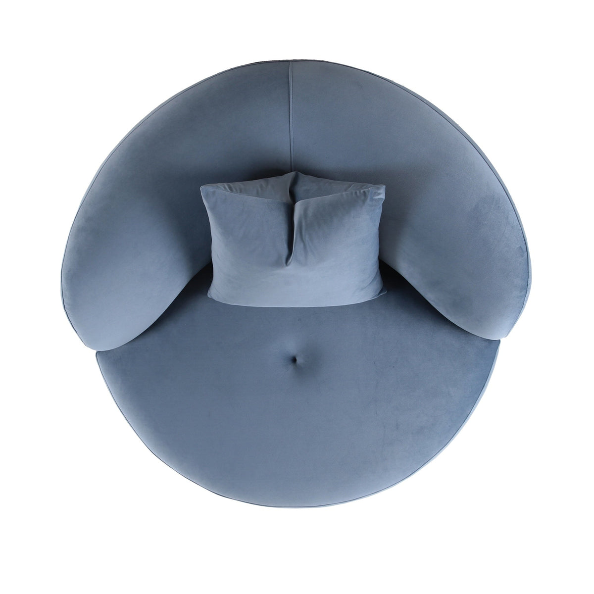 Fickle Blue Stone Velvet Swivel Accent Chair by TOV Furniture – photo 7 of 8