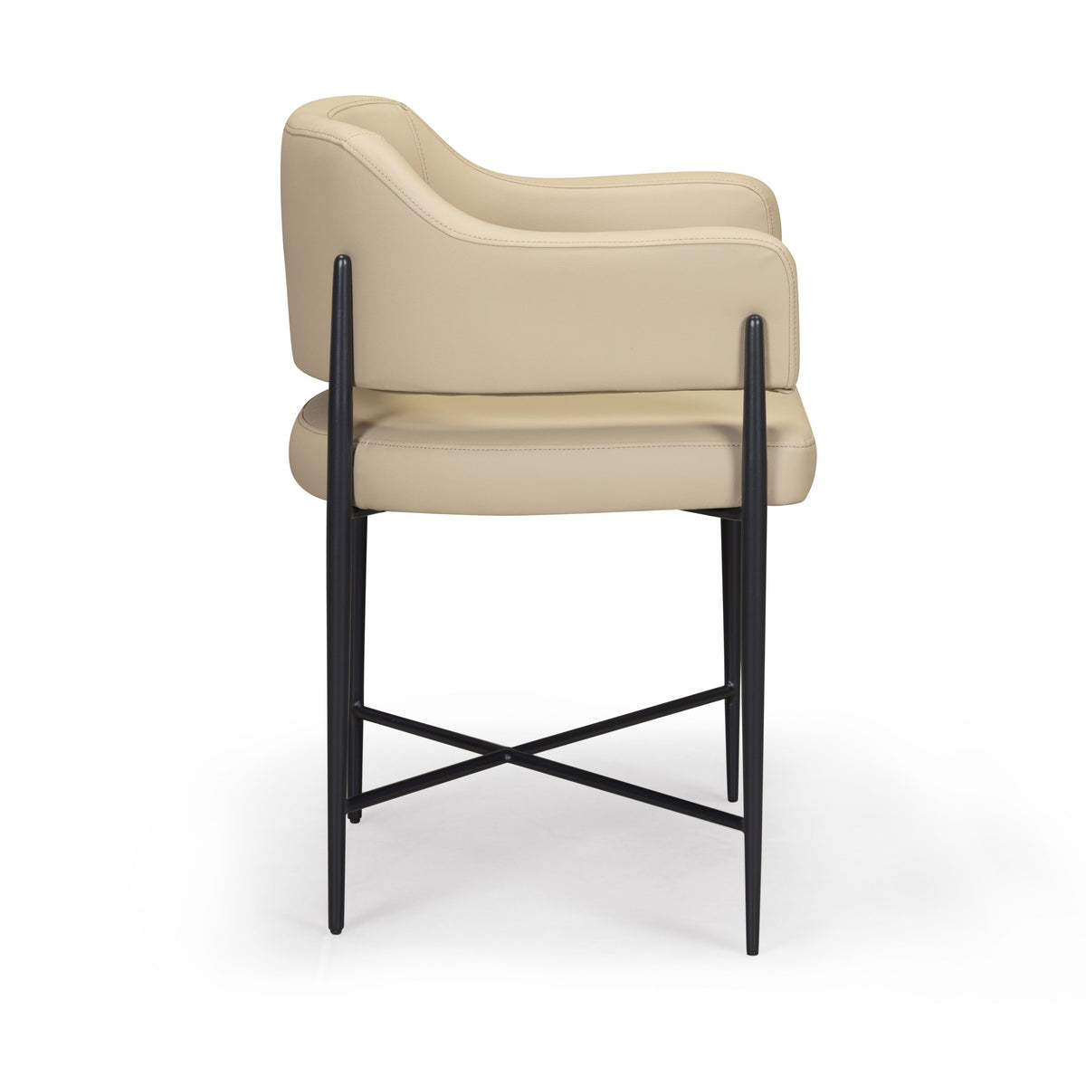 Sezanne Taupe Vegan Leather Dining Chair by TOV Furniture – photo 4 of 7