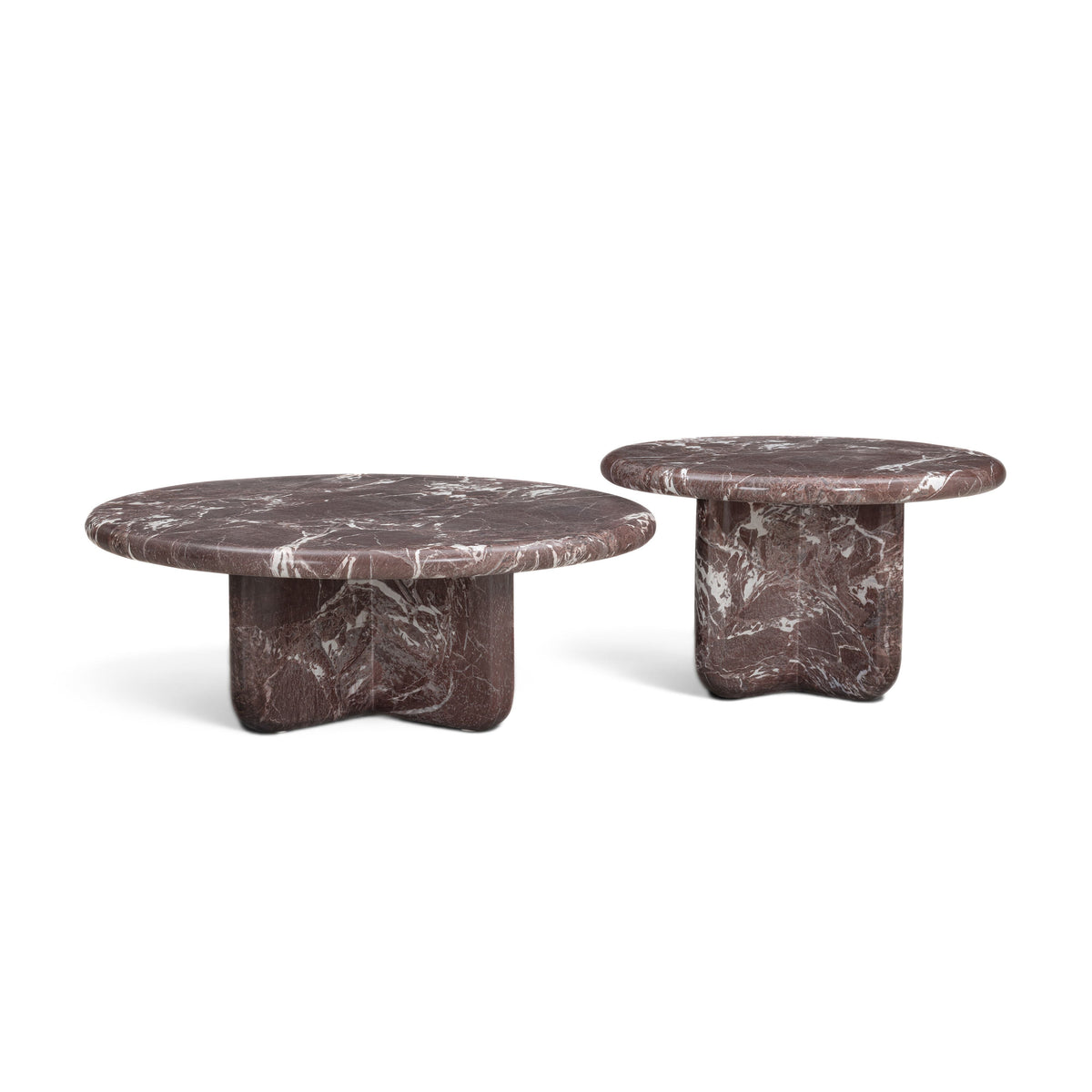 Juju 2-Piece Faux Red Lavento Indoor/Outdoor Nesting Coffee Table Set by TOV Furniture – photo 2 of 10